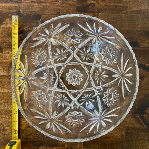 Vintage Anchor Hocking EAPC or Star of David 11" Serving Bowl Fruit Bowl - Picture 4 of 5